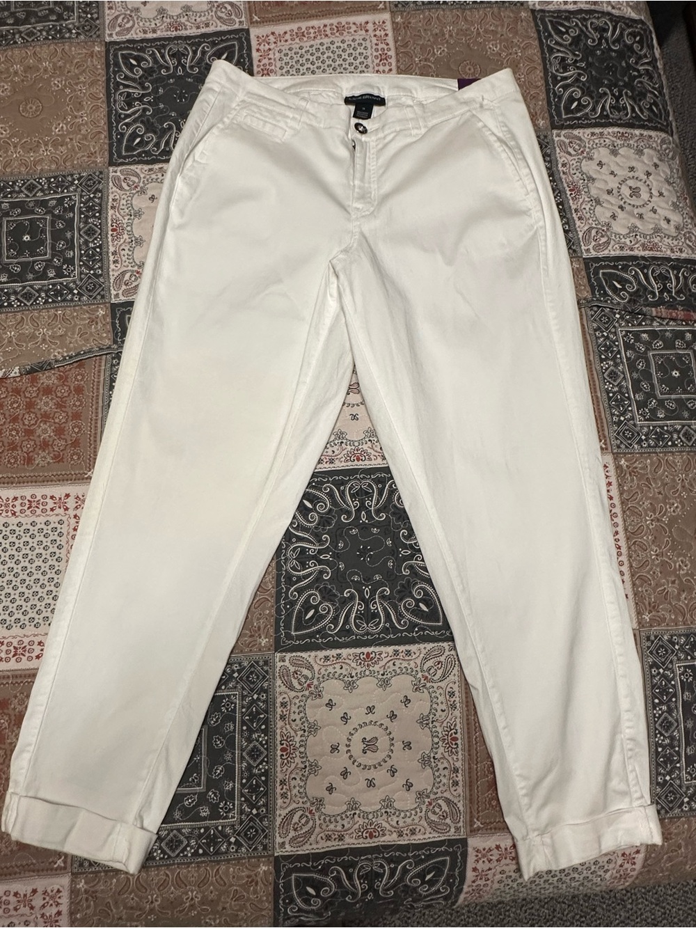 Lane Bryant Women’s White Chino Boyfriend Jeans